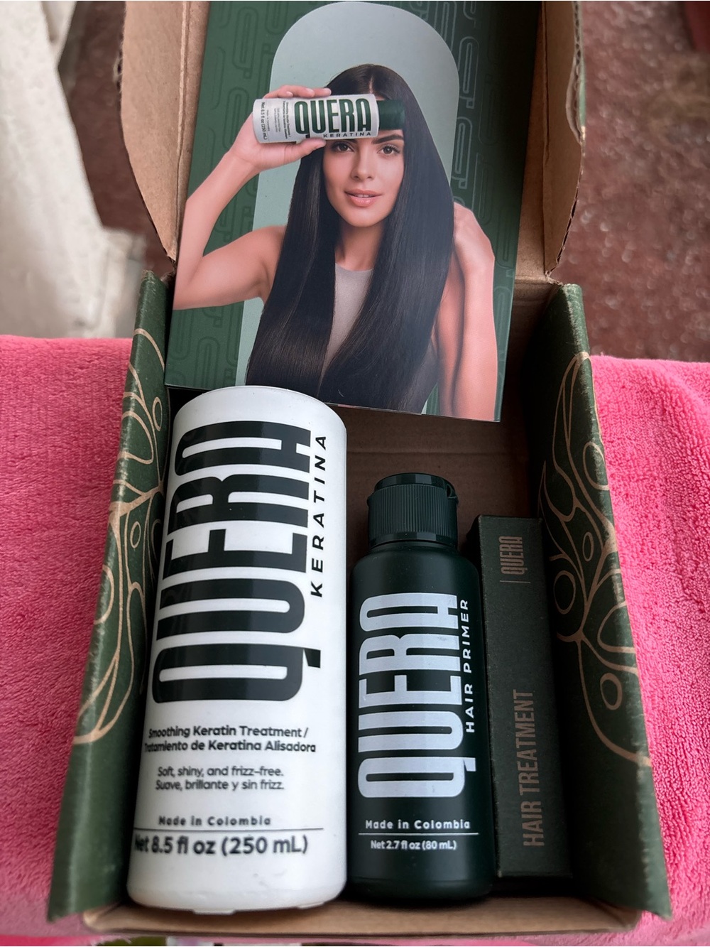 QUERA Keratina Smoothing Keratin Hair Treatment Kit + Primer 3 Piece